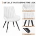 Dining Chairs Set of 2, White Upholstered, Metal Legs Dining Chairs Set of 2, White Upholstered, Metal Legs