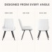 Dining Chairs Set of 2, White Upholstered, Metal Legs Dining Chairs Set of 2, White Upholstered, Metal Legs