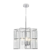 Octavia 4-Light Chandelier, Modern Polished Chrome Dry Rated Chandelier for Home, Dining Room - C9086GB-CHR