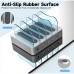 4-Port USB Charging Station, 20W PD, 4 Cables, Silver