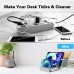 4-Port USB Charging Station, 20W PD, 4 Cables, Silver