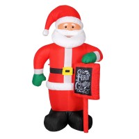 1.8M Inflatable Santa, Christmas Patio Decoration with Built in LED Lights for Indoor, Outdoor, Lawn, Christmas Decorations