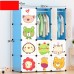 Toytexx Portable DIY Closet Cabinet Wardrobe for Children and Kids Modular Storage Organizer Dresser Hanging Rack Clothes - 12 Cube Set