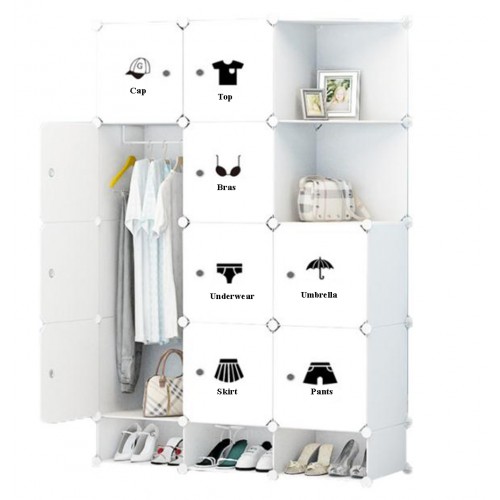 portable wardrobe for 12 cubes hanging