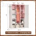 ANTBOX Portable Closet, Foldable Wardrobe Storage Clothing Organizer with Magnetic Doors, 11 Doors 2 Hangers (White) - WT15-D11-H2