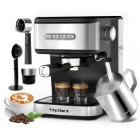 Espresso Machine, 20 Bar Coffee Maker with Milk Frother, Black