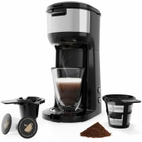 SBOLY 2-in-1 Coffee Maker, Compact Single Serve Coffee Maker for K-Cup & Ground Coffee - SYCM-006