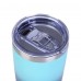 Stainless Steel Tumbler, 20oz Vacuum Insulated Travel Coffee Mug with Sliding Lid, Non-Slip Bottom (Blue)