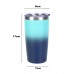 Stainless Steel Tumbler, 20oz Vacuum Insulated Travel Coffee Mug with Sliding Lid, Non-Slip Bottom (Blue)