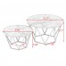 Set of 2 Coffee Table Set, Modern Faux Marble Coffee Table and End Table for Home, Living Room (Grey-Gold) - GilesCoffeeTableGY&G-FWS