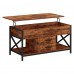 Lift Top Coffee Table with 2 Drawers, Open Side Shelf,  Hidden Compartment for Home, Living Room - 565A2