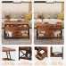 Lift Top Coffee Table with 2 Drawers, Open Side Shelf,  Hidden Compartment for Home, Living Room - 565A2