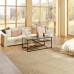 ODIKA Waterfall Glass Top Coffee Table, 110cm Wooden Center Table with Storage for Home, Living Room - CT-GT-BR-101023