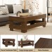ODIKA Craftsman Coffee Table, 103cm Wooden Center Table for Home, Living Room - CT-RT-BR-101023