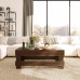 ODIKA Craftsman Coffee Table, 103cm Wooden Center Table for Home, Living Room - CT-RT-BR-101023