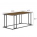 Modern Coffee Table with Metal Frame Wood Finish Top Adjustable Feet, Easy Assembly, 39.4” L x 19.7” W x 18.5” H - Sturdy & Stylish Living Room Accent Table