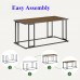 Modern Coffee Table with Metal Frame Wood Finish Top Adjustable Feet, Easy Assembly, 39.4” L x 19.7” W x 18.5” H - Sturdy & Stylish Living Room Accent Table