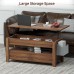 Lift Top Coffee Table with 2 Storage Drawers, Hidden Compartment, Side Pouch, Open Storage Shelf for Home, Living Room - FK006001
