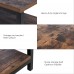 2-Tier Coffee Table with Storage Shelf, Rustic Design for Living Room, Home Office