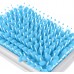 Quick Hair Drying Comb Antimicrobial Microfiber Absorbent Care Hair Brush - Blu