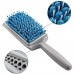 Quick Hair Drying Comb Antimicrobial Microfiber Absorbent Care Hair Brush - Blu