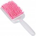 Quick Hair Drying Comb Antimicrobial Microfiber Absorbent Care Hair Brush - Blu