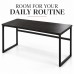 Computer Desk Metal Frame 112 cm Dark Brown for Home Office Computer Desk Metal Frame 112 cm Dark Brown for Home Office