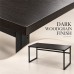 Computer Desk Metal Frame 112 cm Dark Brown for Home Office Computer Desk Metal Frame 112 cm Dark Brown for Home Office