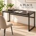 Computer Desk Metal Frame 112 cm Dark Brown for Home Office Computer Desk Metal Frame 112 cm Dark Brown for Home Office