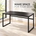 Computer Desk Metal Frame 112 cm Dark Brown for Home Office Computer Desk Metal Frame 112 cm Dark Brown for Home Office