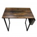 Computer Desk, 80 x 50cm Modern Style Study Desk with Side Storage Bag for Home, Office (Brown) - YD2009T