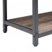 47" Computer Desk, Office Study Gaming Table Laptop Desk with 2 Tier Shelf, Metal Frame, for Home, Bedroom, Office - STIT-1VG120-SX
