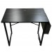 Computer Desk, 80 x 50cm Modern Style Study Desk with Side Storage Bag for Home, Office (Black) - YD2009-B