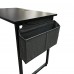 Computer Desk, 80 x 50cm Modern Style Study Desk with Side Storage Bag for Home, Office (Black) - YD2009-B