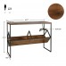 ODIKA Console Table, 109cm Industrial Millwork Wood Entryway Table with Power Outlets and USB Ports for Home, Entryway, Living Room, Office - CST-PS-AL-90523