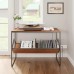 ODIKA Console Table, 109cm Industrial Millwork Wood Entryway Table with Power Outlets and USB Ports for Home, Entryway, Living Room, Office - CST-PS-AL-90523