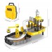 Construction Backpack Toy Set, Construction Truck Race Track with 3 Trucks, Helicopter for Children, Kids - PB66-A