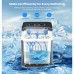 Countertop Ice Maker, Portable Automatic Electric Ice Machine with 26lbs/24h, 2 Sizes, Scoop, Self-Cleaning for Home, Kitchen, Parties (Silver) -  YH16M