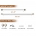  Adjustable Curtain Rod 36–69 Inch Silver Telescoping Window Drapery Rod with Crackle Glass Ball Finials & Brackets Living Room Bedroom Décor