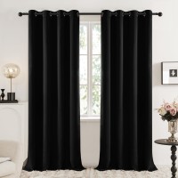 Blackout Curtains 2 Panels Thermal Insulated Room Darkening Drapes  Triple Weave Noise Reducing Window Curtains Grommet Top, Machine Washable  Bedroom Living Room