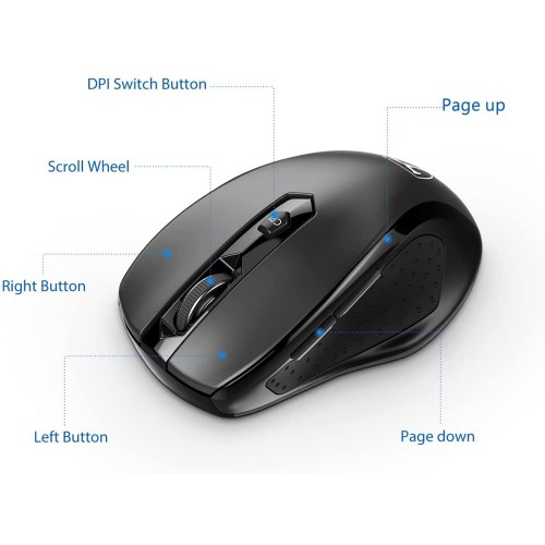 D-09 Wireless USB Mouse for Laptop Lightspeed 5-Level 2400 DPI