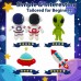 DIY Crochet Kit for Kids Space-Themed Beginner Crochet Set with Yarn, Hook, Needles, Stitch Markers, Stuffing, Instructions & Storage Bag Astronaut Alien Rocket UFO Craft Gift