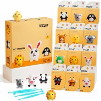 Air Dry Clay Kit for Kids, 12 Cute Animal Theme Modeling Clay Sets with Tools & Instructions – Pet Paradise Craft Kit for Boys & Girls, Non-Toxic, Educational DIY Toy Gift for  Age 5+