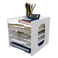 Desktop File Paper Organizer, Office Paper Letter Tray A4 Paper Holder Document Storage Rack for Home, Office, Study - 5 Tier