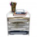 Desktop File Paper Organizer, Office Paper Letter Tray A4 Paper Holder Document Storage Rack for Home, Office, Study - 5 Tier