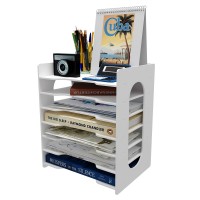 Desktop File Paper Organizer, Office Paper Letter Tray A4 Paper Holder Document Storage Rack for Home, Office, Study - 7 Tier