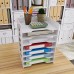 Desktop File Paper Organizer, Office Paper Letter Tray A4 Paper Holder Document Storage Rack for Home, Office, Study - 7 Tier