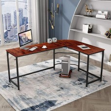  L Shaped Computer Desk  66-Inch Reversible Corner Office Desk with CPU Stand, Metal Frame, Wood Grain Top, Adjustable Feet  Home Office, Gaming, Study Workstation