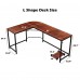  L Shaped Computer Desk  66-Inch Reversible Corner Office Desk with CPU Stand, Metal Frame, Wood Grain Top, Adjustable Feet  Home Office, Gaming, Study Workstation