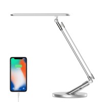 7W LED Desk Lamp with 4 Lighting Modes, 7 Brightness Levels, USB Port, Touch Control, 1-Hour Auto Off Switch